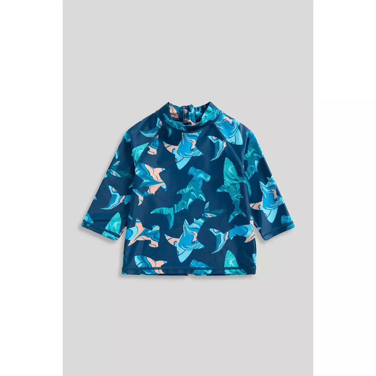 Mothercare Shark Sunsafe UPF50+ Rash Vest - Baju Renang Anak Laki-laki (Biru)