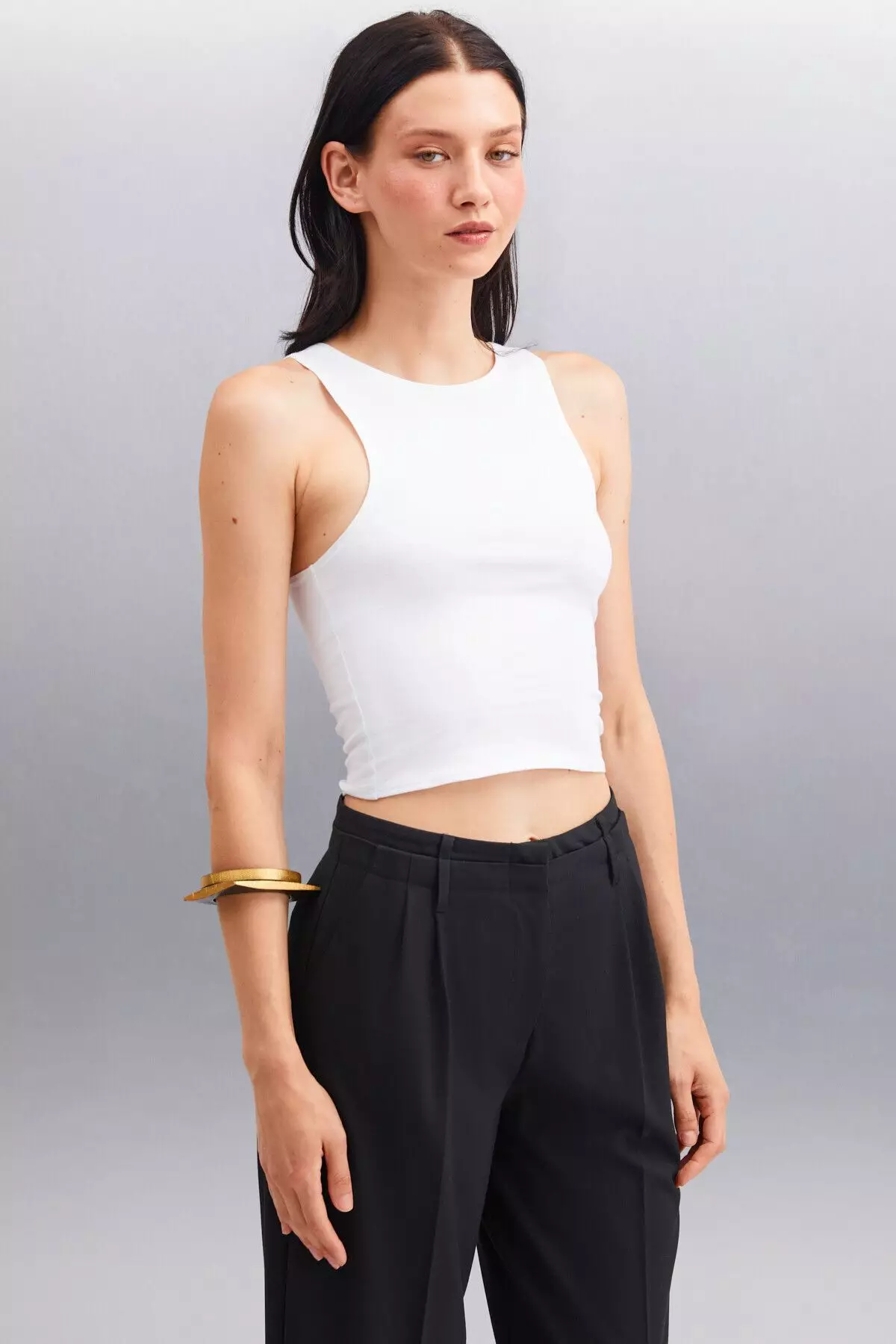 Hanne Crew Neck Crop Bustier