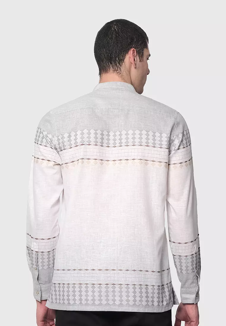 MOC Kemeja Koko Lengan Panjang Pria YAHYA-WHITE