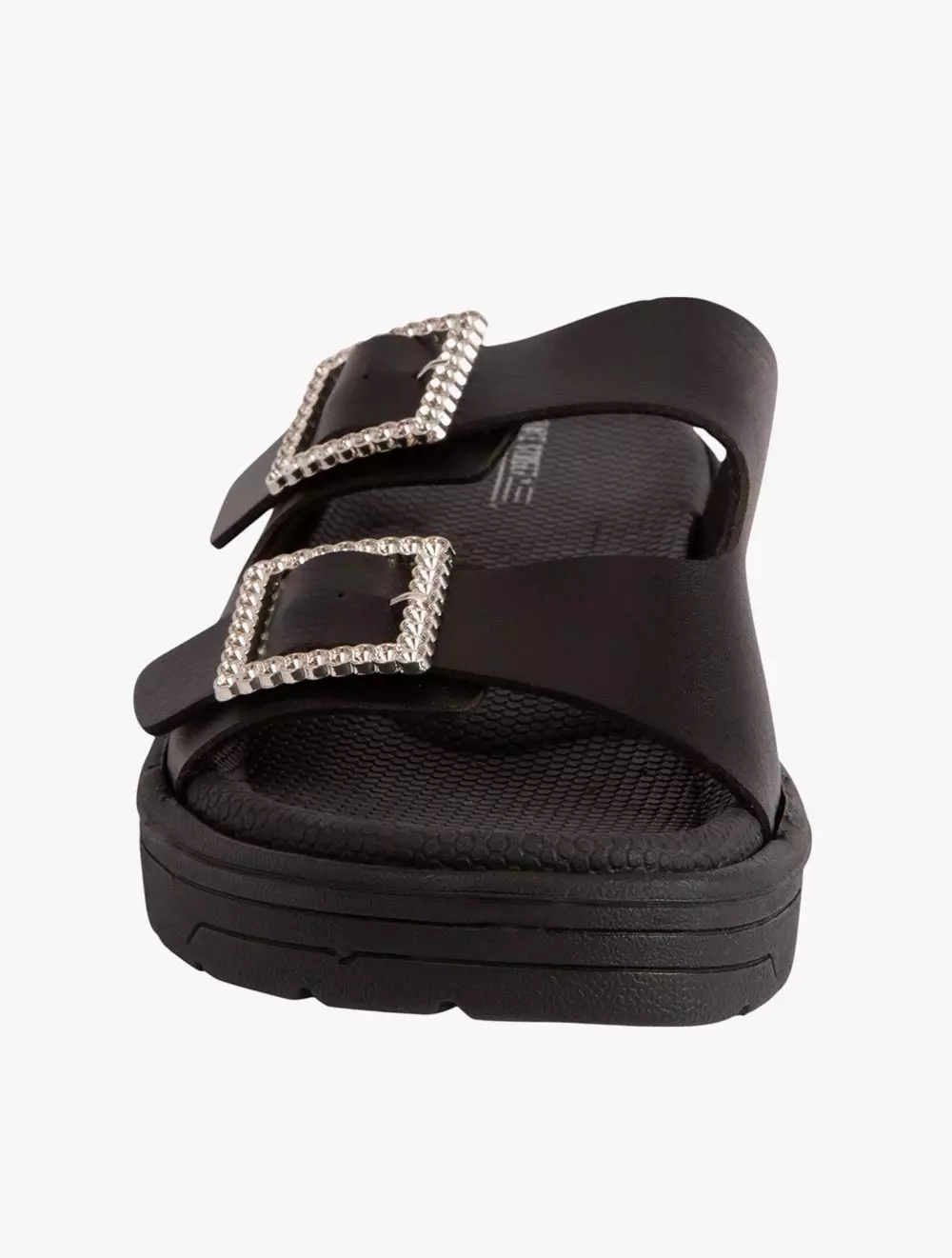 Payless State Street Womens Carolyn Footbed Sandals - Black_05