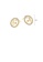 Glamorousky white Simple and Cute Plated Gold Deer Geometric Round Stud Earrings with Cubic Zirconia C4B05AC1A79E40GS_2