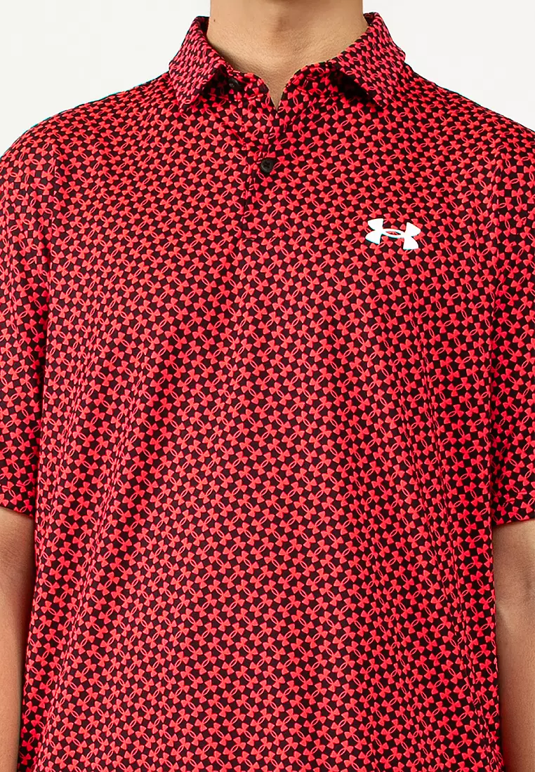 Men's Tee To Green Printed Polo Shirt