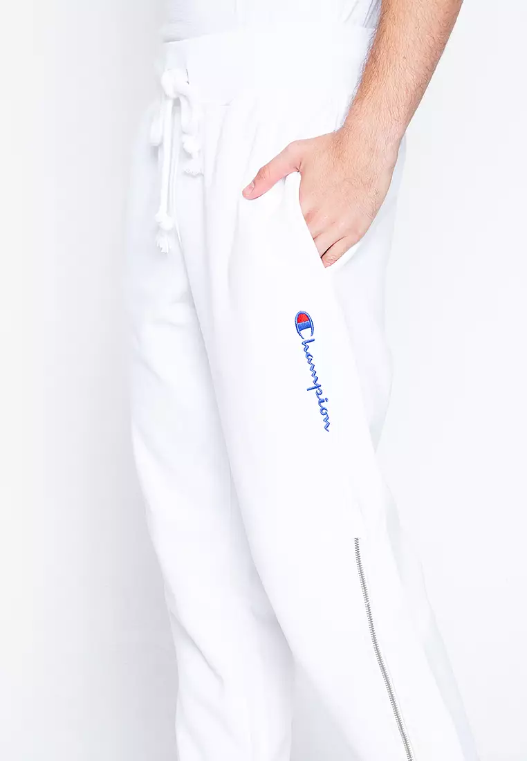 Champion track clearance pants white