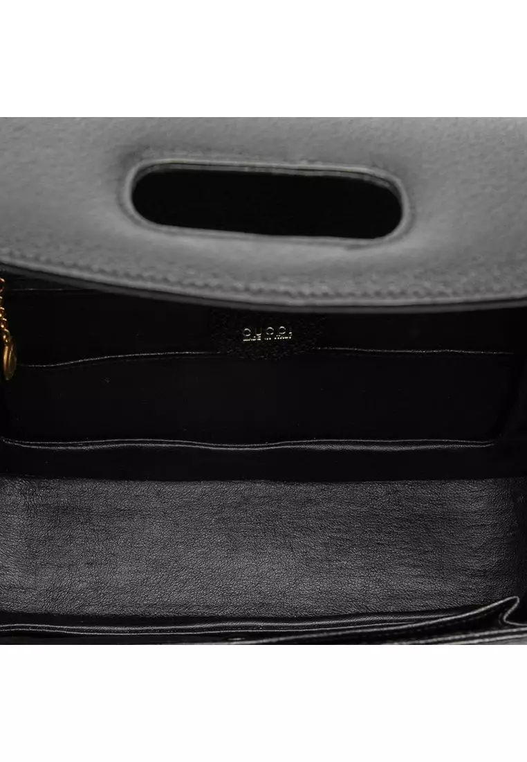 Pre-Loved Gucci Grained Calfskin Bamboo Night
