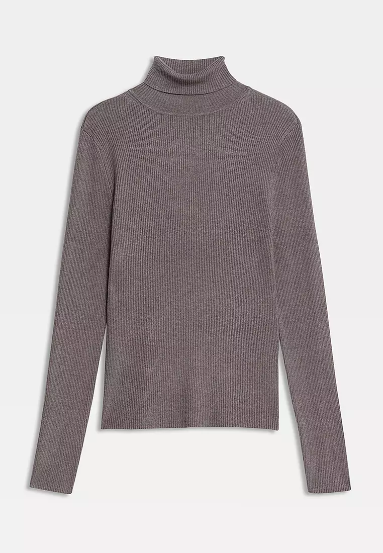 Ribbed Roll Neck Jumper