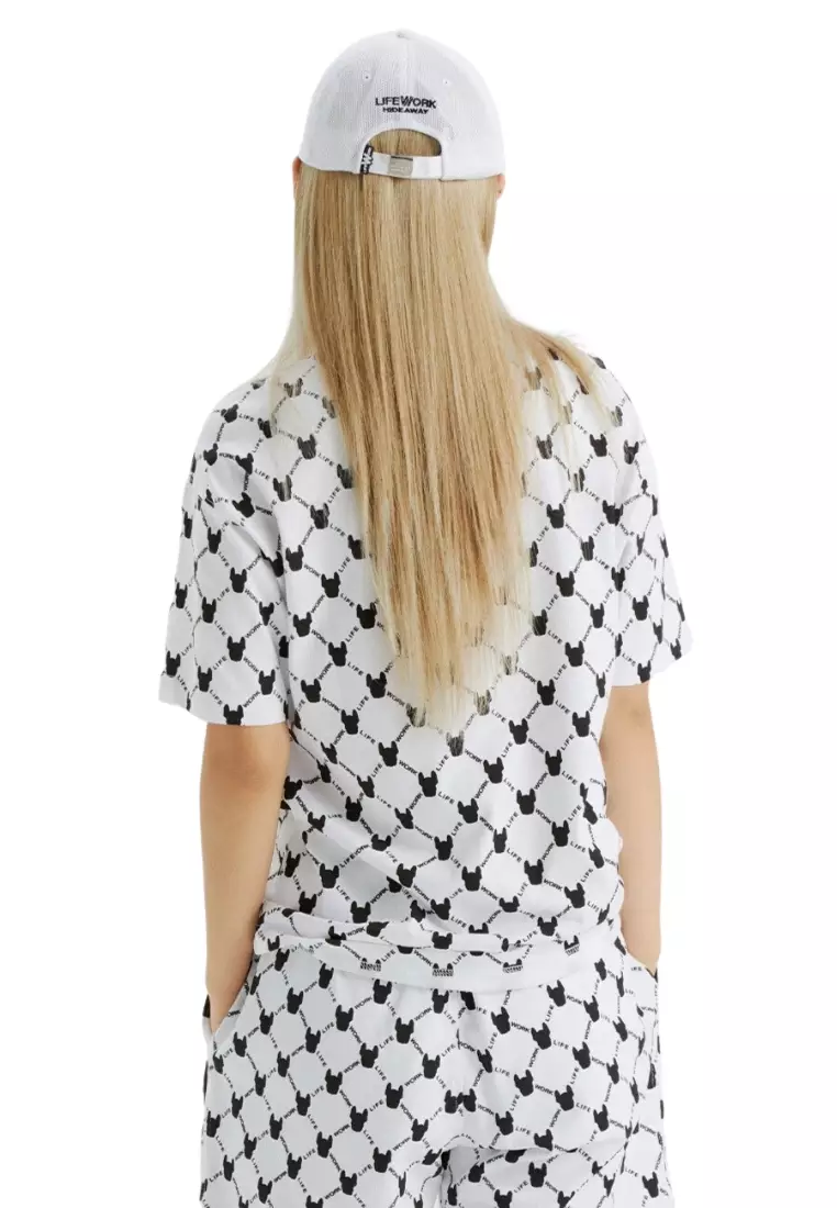 Monogram Pattern Short Sleeve Tshirt - White