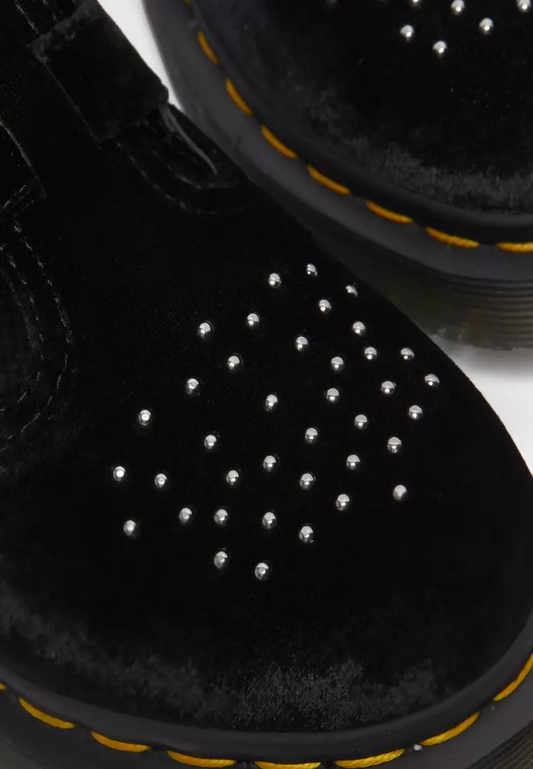 8065 Vegan Velvet Mary Jane Shoes Black Women