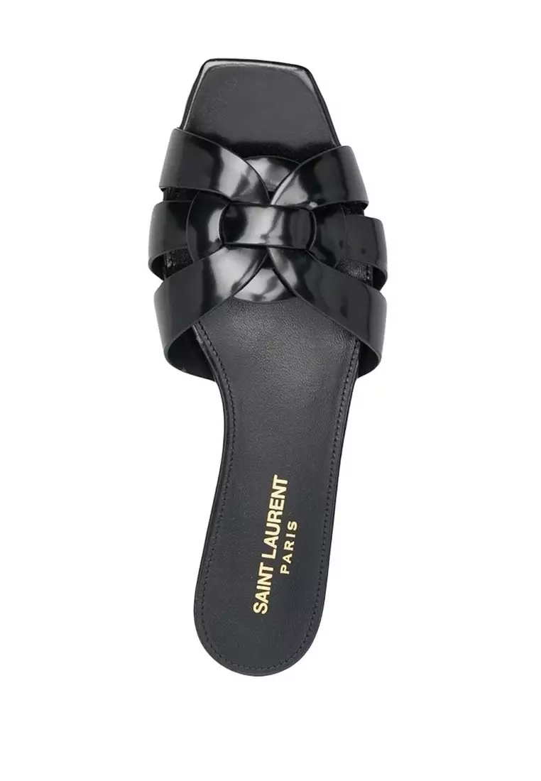 Buy Saint Laurent TRIBUTE Women's Flip Flops in Black 2025 Online