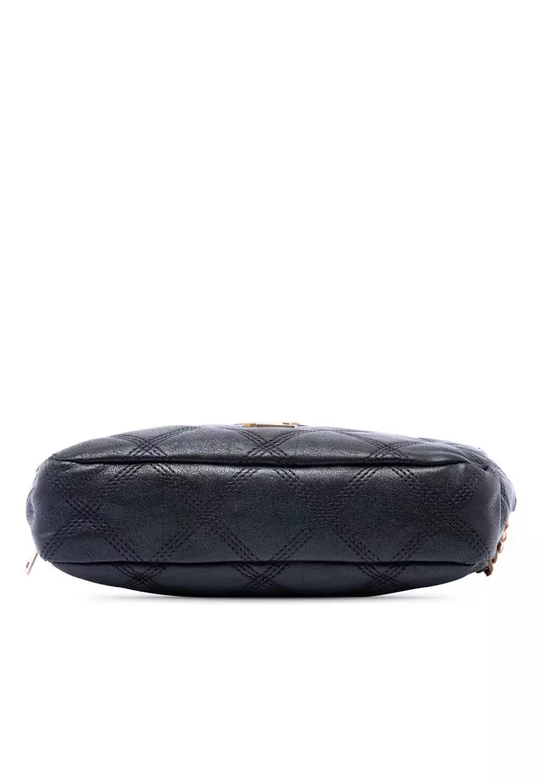 Pre-Loved Saint Laurent Mini Quilted Lambskin Becky Double Zip Crossbody