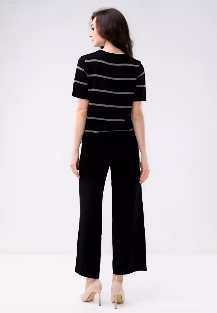 Ladies Knitted 2 In 1 Blouse & Pants