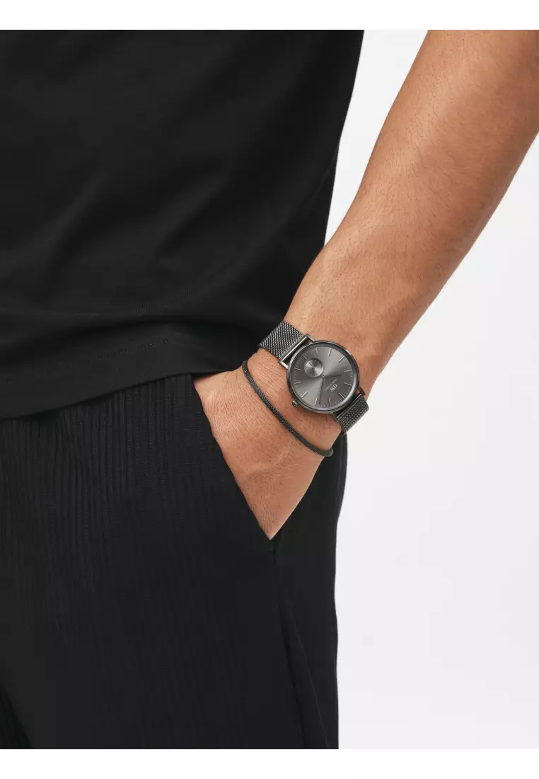 Classic Multi-Eye 40mm Anthracite Grey Dial - Multi Eye Watch for men - Stainless Steel Strap Watch - Fashion Watch - DW Official - Authentic