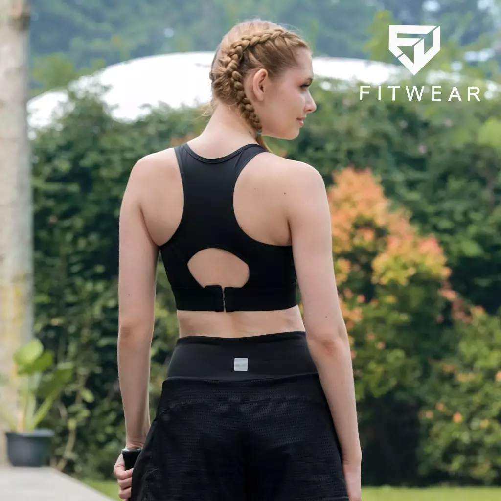 FITWEAR - CHARLENE HOOK SPORTBRA - BLACK