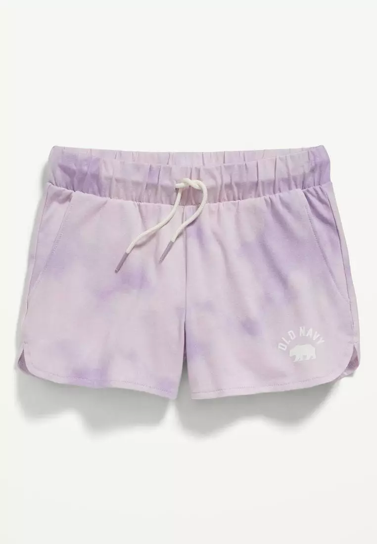 Jersey-Knit Dolphin-Hem Cheer Shorts for Girls