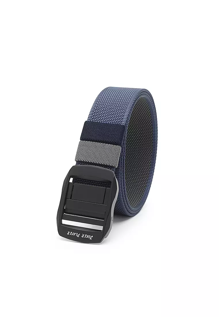 40mm Auto Canvas Belt - Grey / Blue