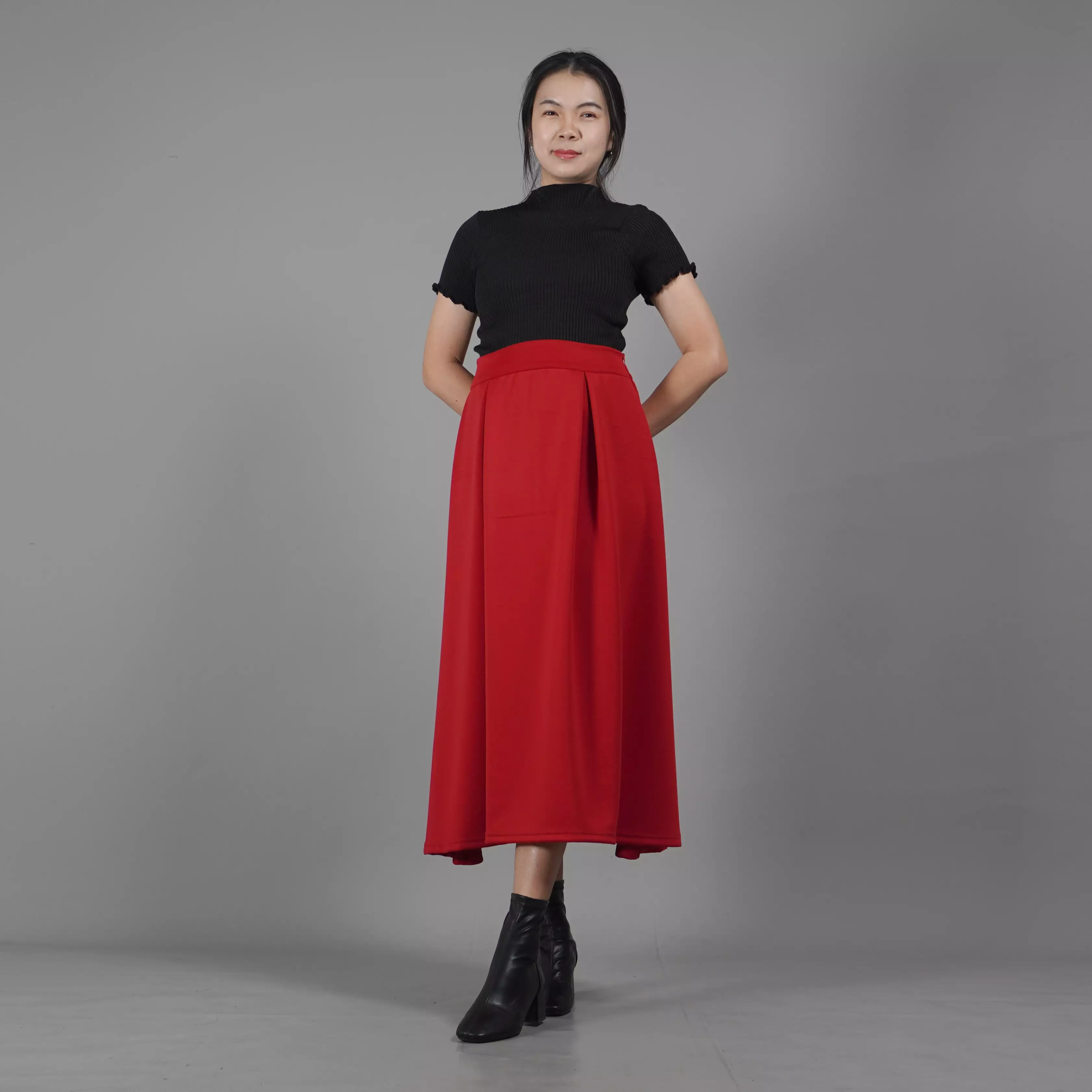  REBECA Flare Skirt Korean Style Christmas Outfit - MARUN