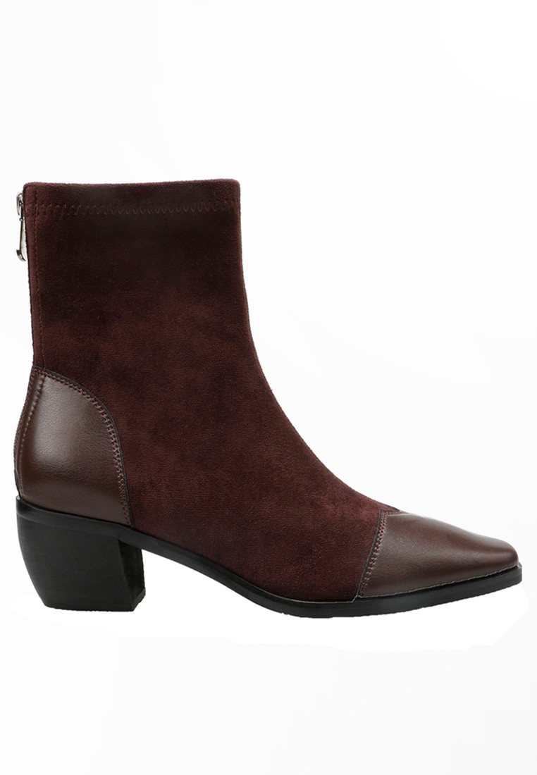 Suede Fabric Stitched Chelsea Boots TE8159-7
