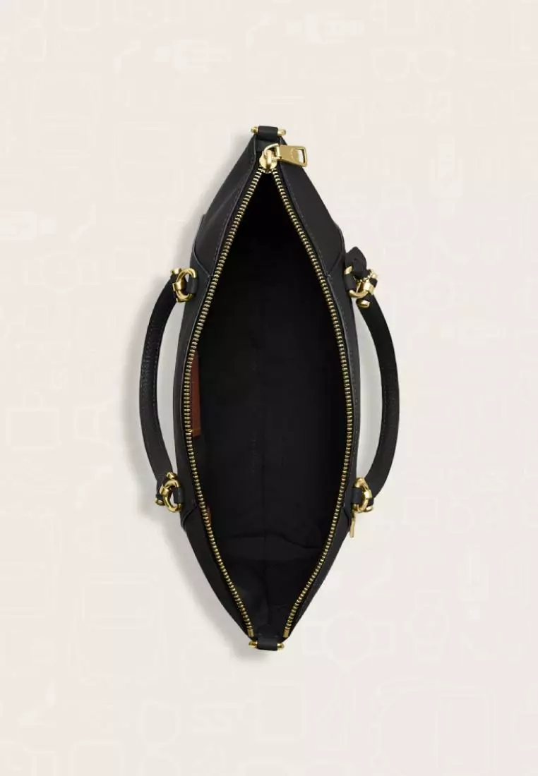 Coach Bella Leather Satchel Black