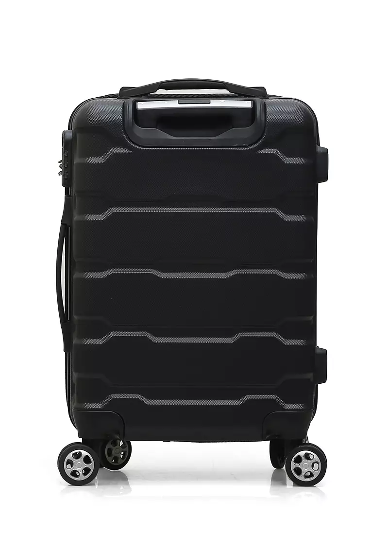 Carlton Koper Hardcase Unisex Size 20 Inch Tas Travel Combination Lock Large Compartment Material ABS+PVC Coated ORIGINAL - Black