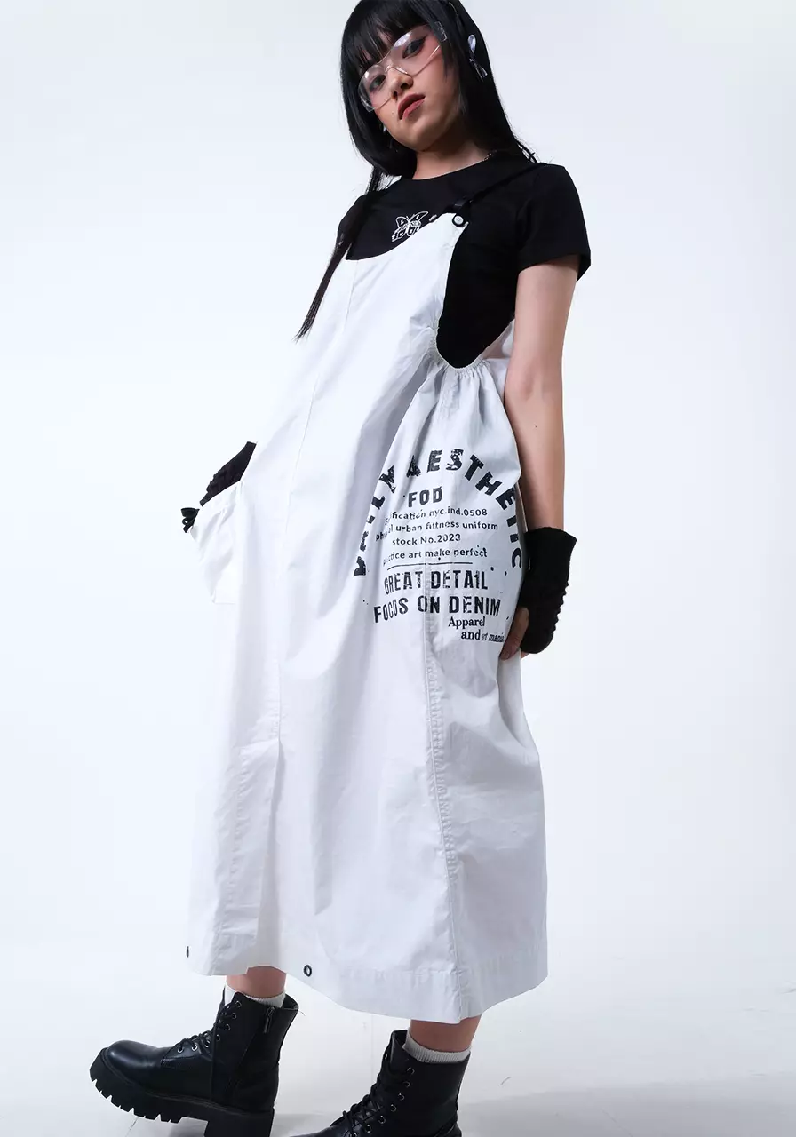 Overall Dress Wanita Thea Offwhite