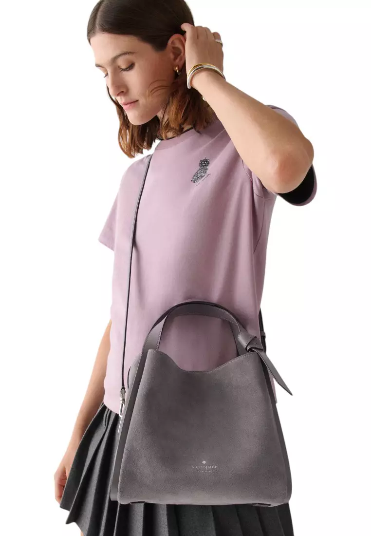 Buy Kate Spade Knott Suede Convertible Carryall - Hare Grey 2026