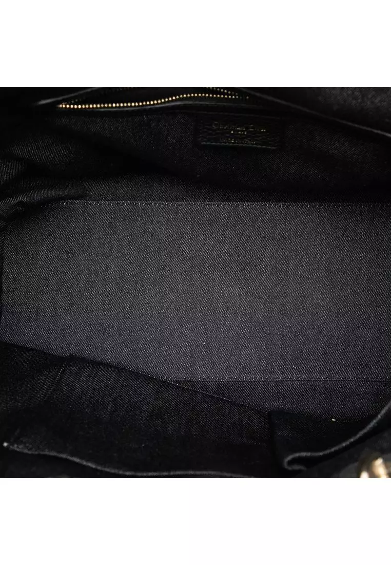 Pre-Loved Dior Denim Patch D Light Satchel