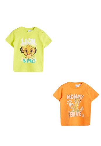 LC Waikiki orange 2-Pack Lion King Baby Boy T-Shirt 10037KA2E9D45DGS_1