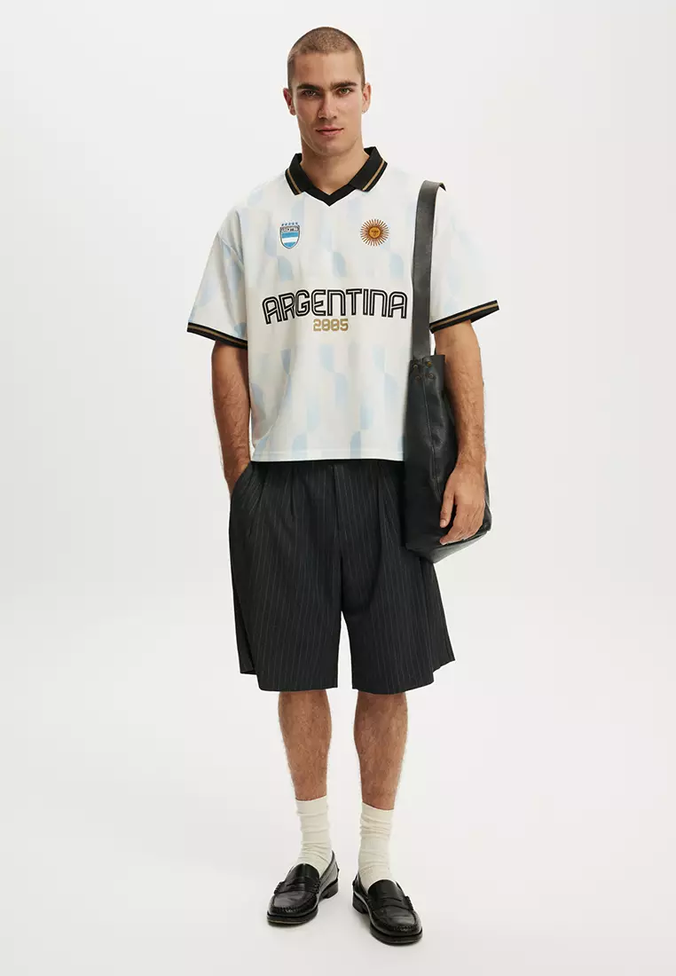 Cropped Sports Jersey Top