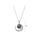 Glamorousky black 925 Sterling Silver Simple Fashion Moon Black Freshwater Pearl Pendant with Cubic Zirconia and Necklace B78A0AC870C499GS_2