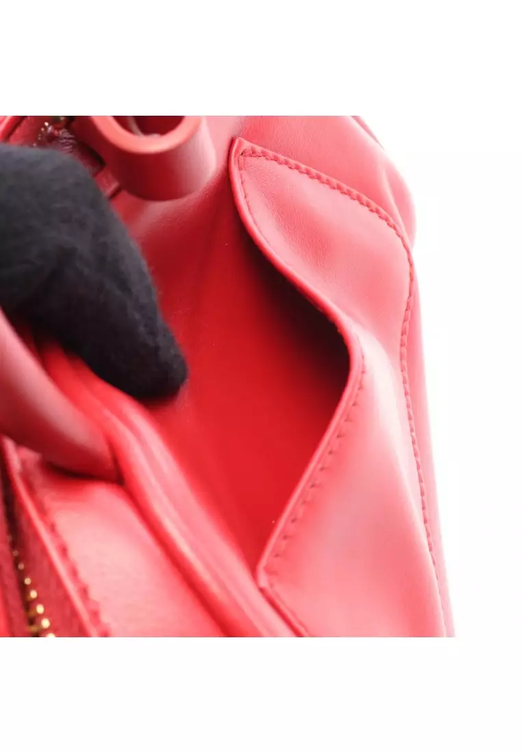 Buy Miu Miu Pre-Loved MIU MIU Handbag mini boston bag leather Red