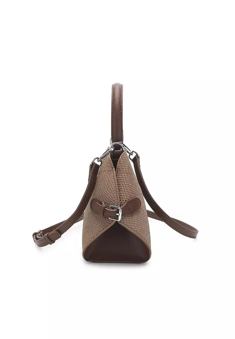 Women's Top Handle Bag / Sling Bag / Crossbody Bag / Shoulder Bag (手拿袋 / 斜孭袋 / 單肩包) - 棕色