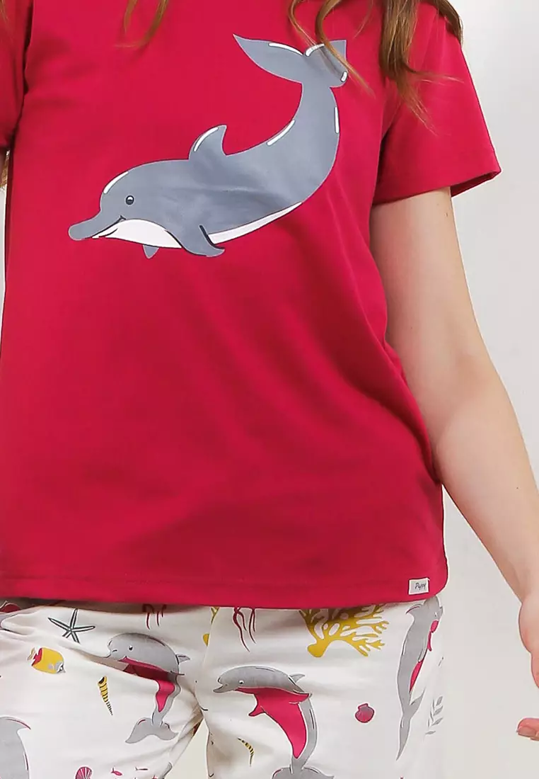 Pyjama Baju Tidur  Short Sleeve Short Pants Sleepwear