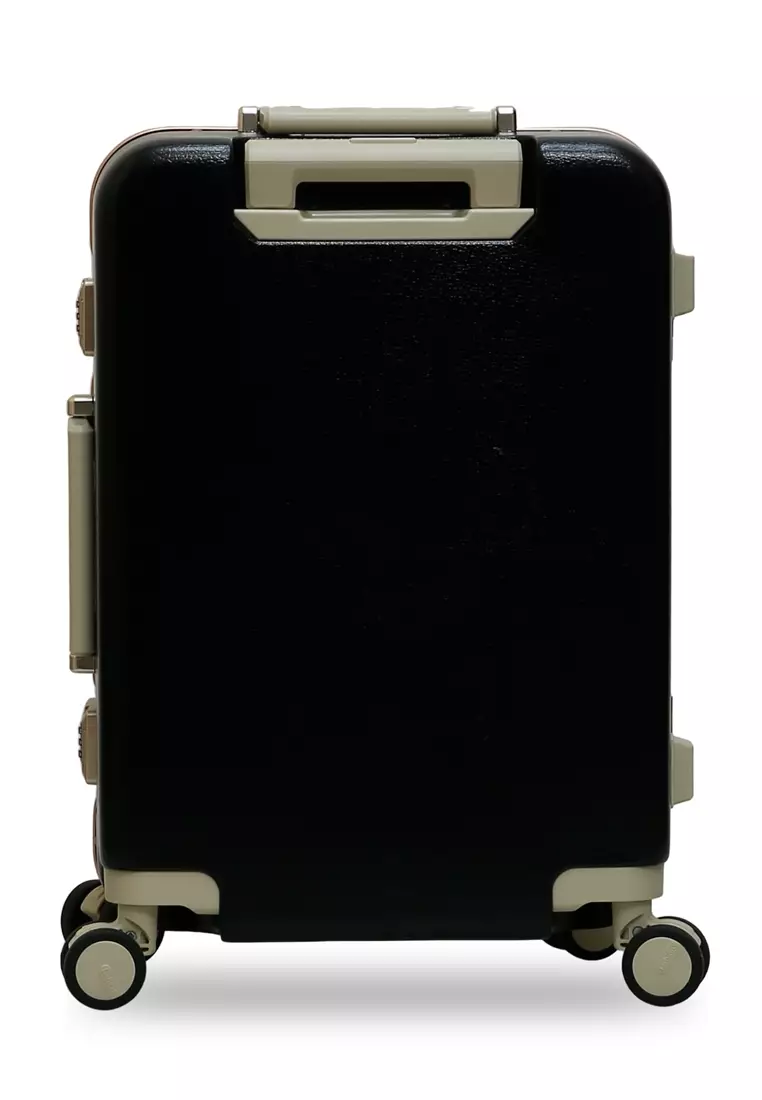 Carlton Tas Koper Alumunium Frame Size 20 Inch Travel Bag Unisex Large Compartment TSA Lock Material Polycarbonate ORIGINAL - Black