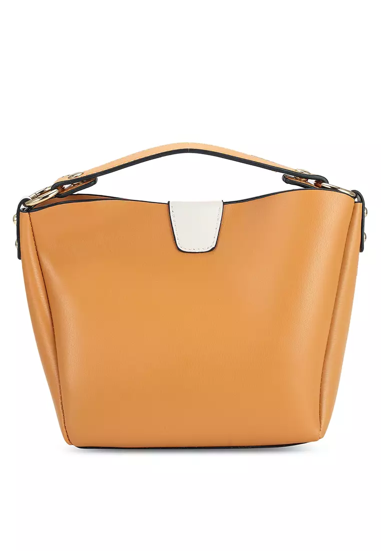 2-In-1 Top Handle Bag Sling Bag & Sling Bag - Yellow