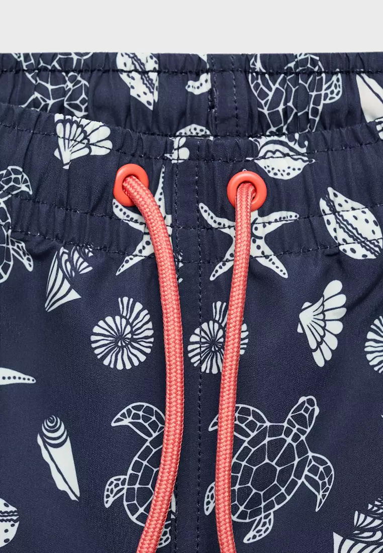 Marine-Print Swim Shorts