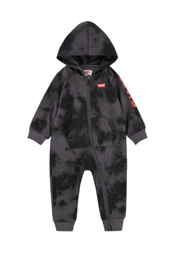 Levi's grey Levi's Zip Up Hooded Coverall (Newborn) 92769KA712AF5FGS_1