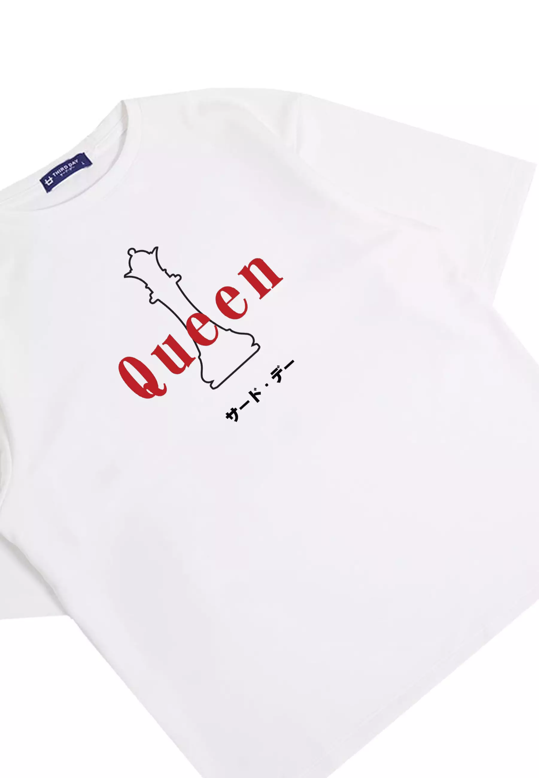 MTM39 kaos oversize tebal scuba korea thirdday couple queen putih