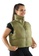 London Rag green Two Way Cropped Sleeveless Puffer Jacket in Olive/Sage 36C77AA938FDA1GS_3