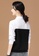 A-IN GIRLS black and white Simple Color Block Lapel Top 2CD0FAA0238C1EGS_3