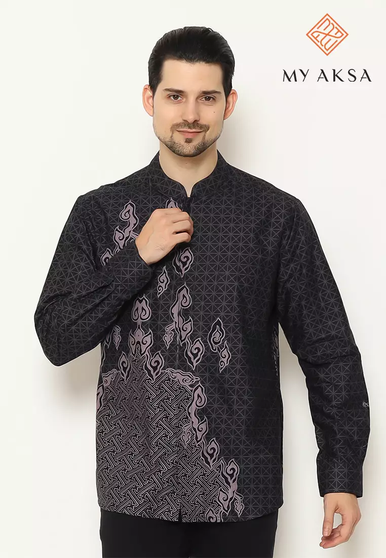 My Aksa Batik Pria Kemeja Furing Koko Panjang Bentley Barbara