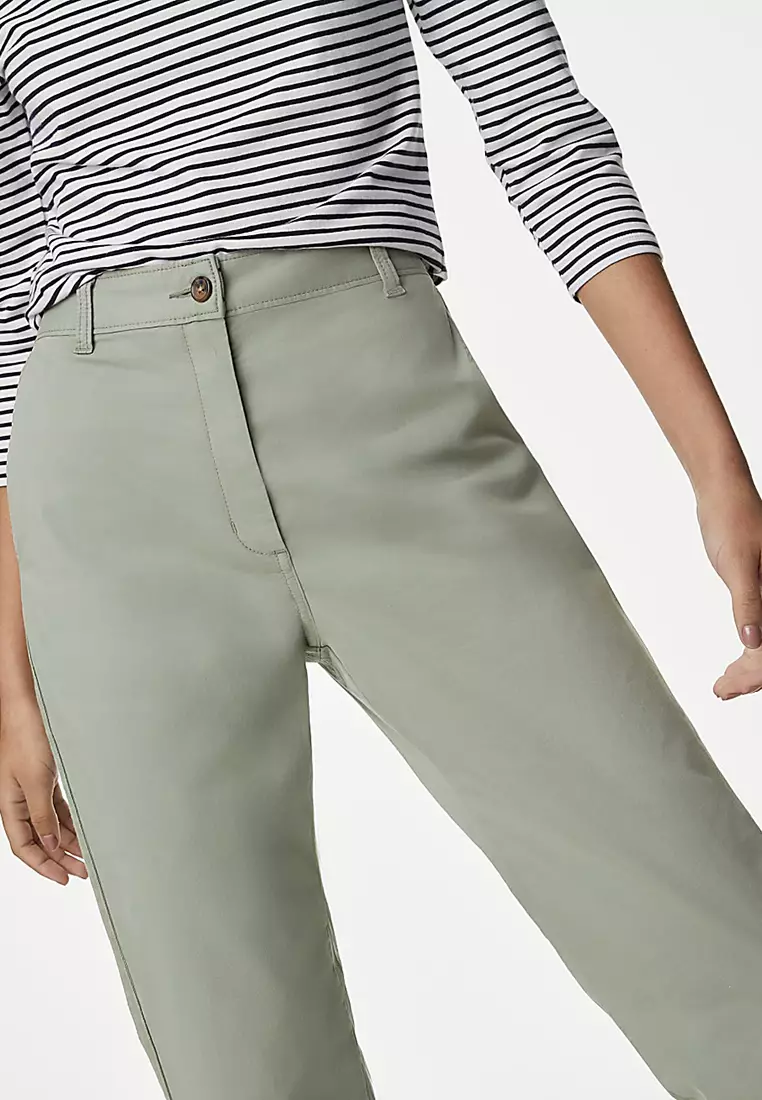 Cotton Rich Tea Dyed Slim Fit Chinos