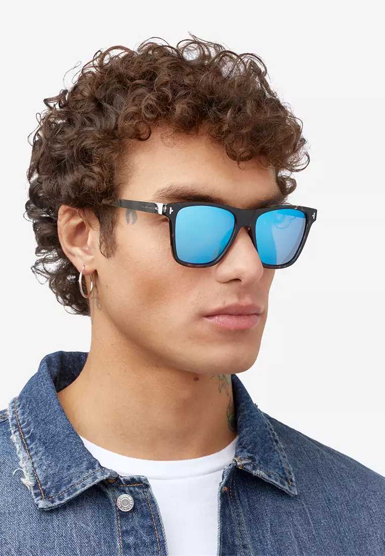 HAWKERS POLARIZED Carey Blue ONE LS METAL Sunglasses for Men and Women, Unisex. UV400 Protection. Official Product designed in Spain