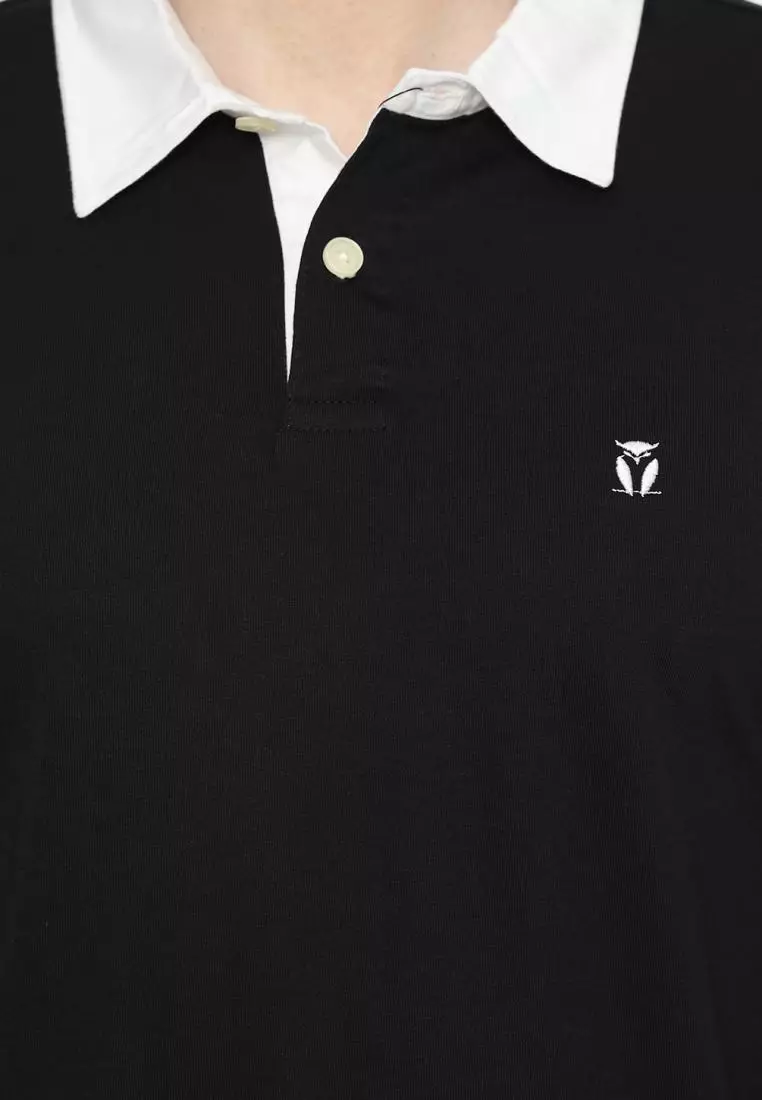 Matsuda Kaos Rugby Polo Shirt Pria Lengan Panjang Fujidera