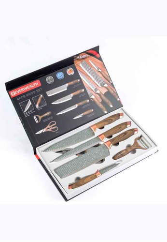 Newage Newage 6 Pcs Stainless Steel Knife Set with Wooden Handle / Knives Set / Cooking Knives 9D36DHLA1CC562GS_1