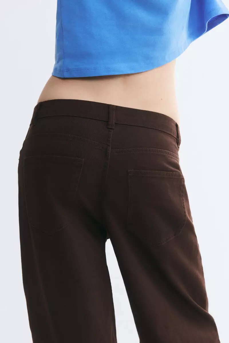 Twill barrel trousers