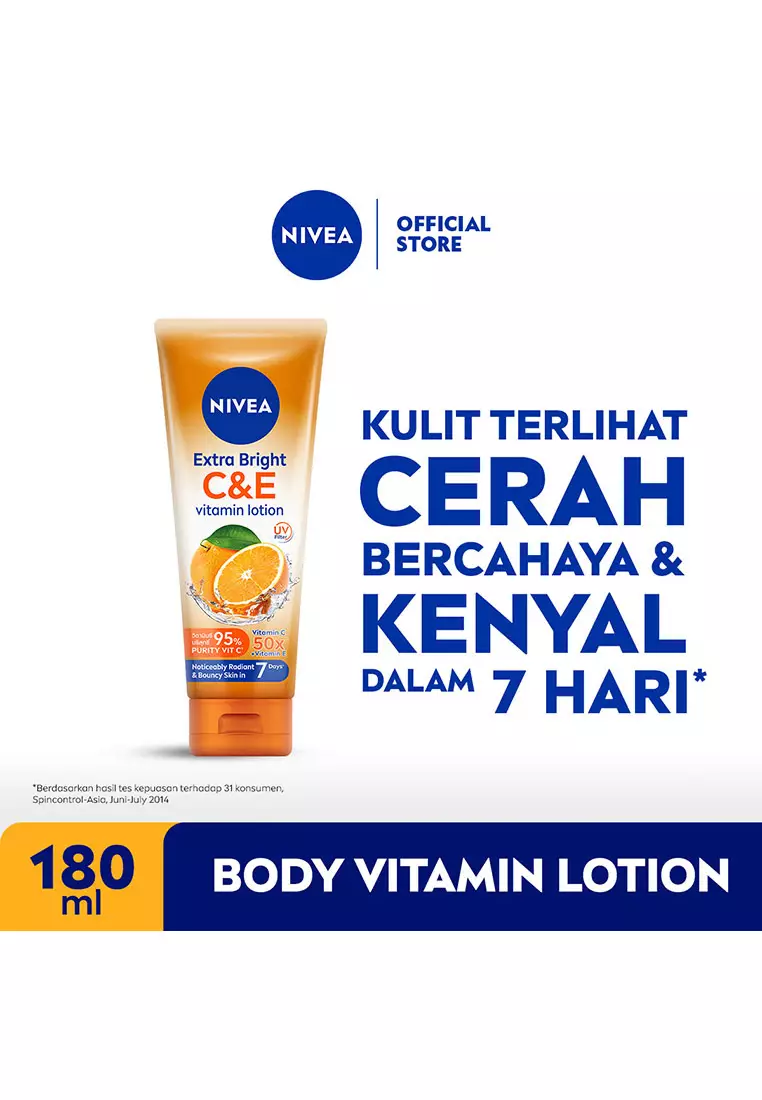NIVEA Extra Bright C&E Vitamin Lotion 180ml - Body Lotion, Vitamin C&E