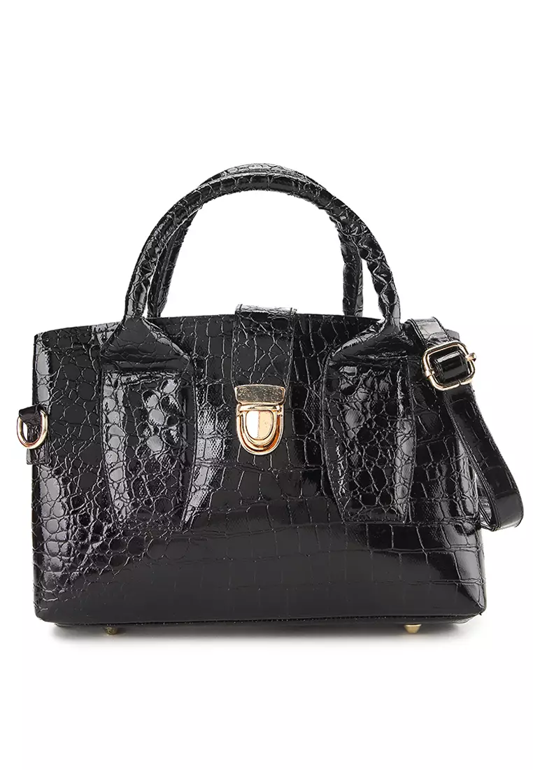 Croco Handbag X Juwita Pouch