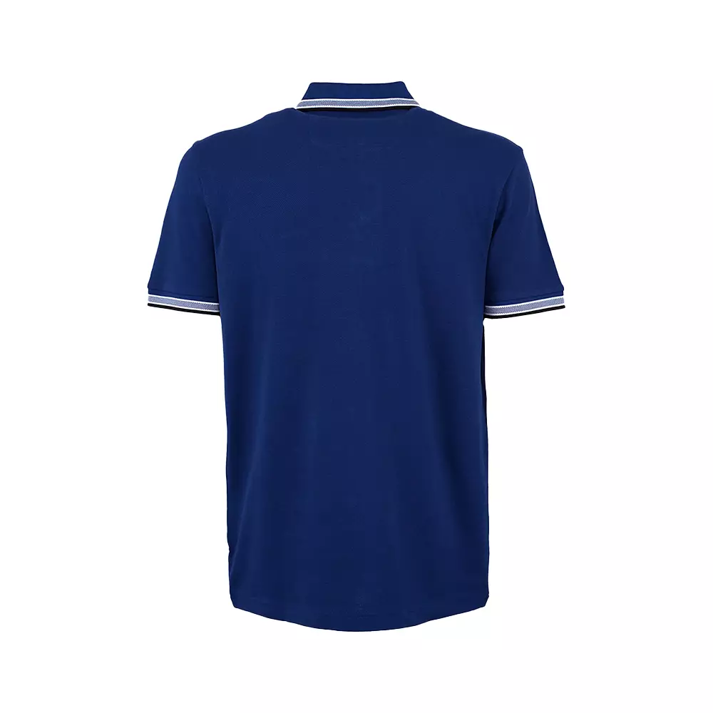 Style Paddy Contrast Logo Polo Shirt Blue