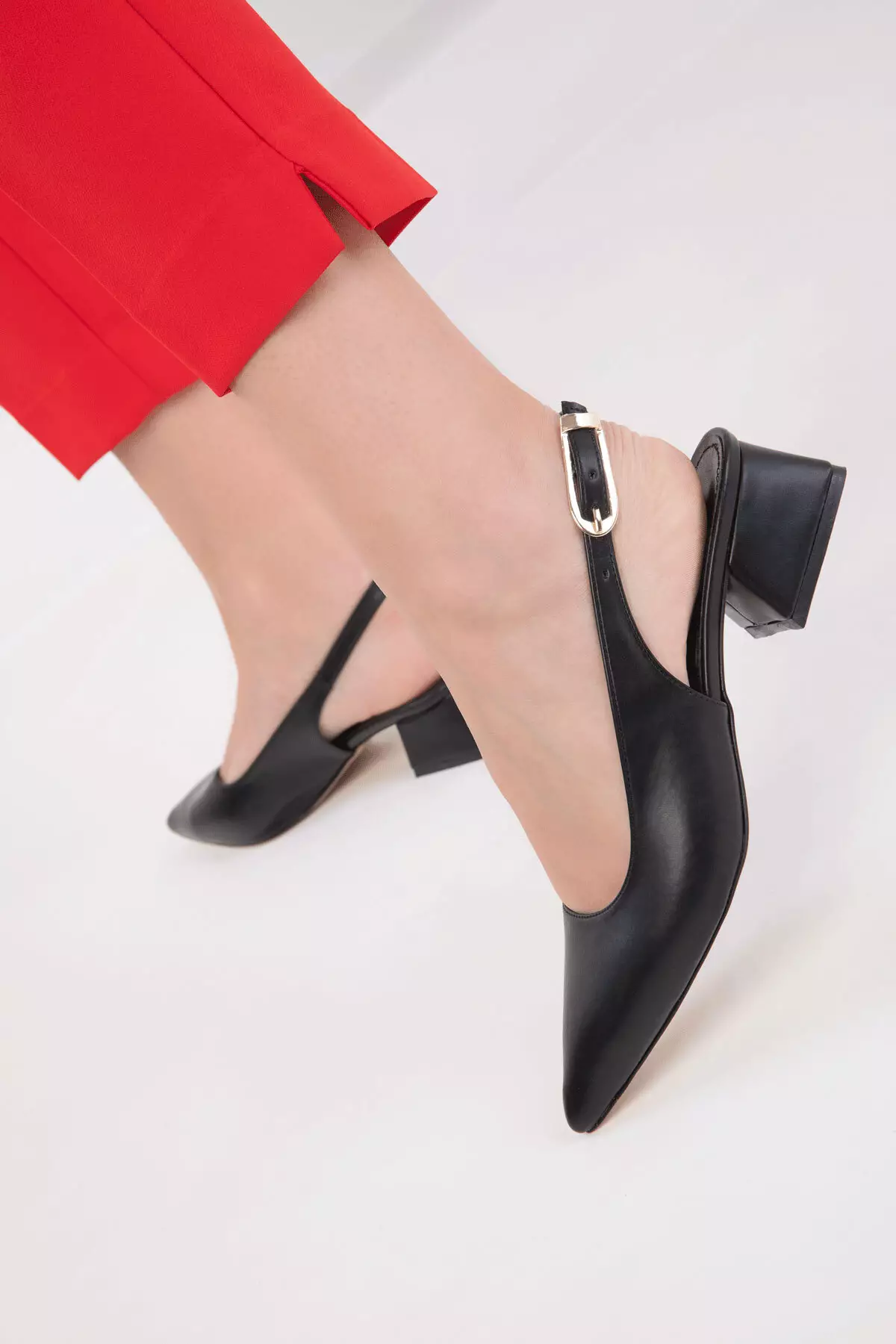 Black Women's Classic Heeled Shoes 20421