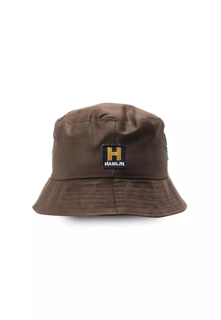 Zorke Bucket Hat Pria Casual Stylish Motive Leaf Comfortable Material Drill ORIGINAL - Green Army