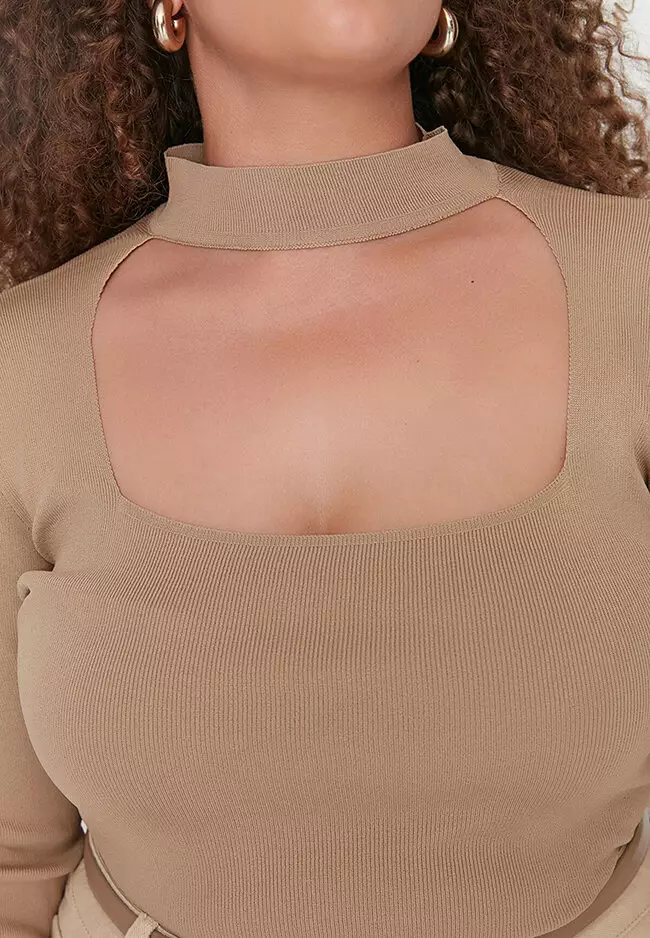 Front cut out sweater best sale